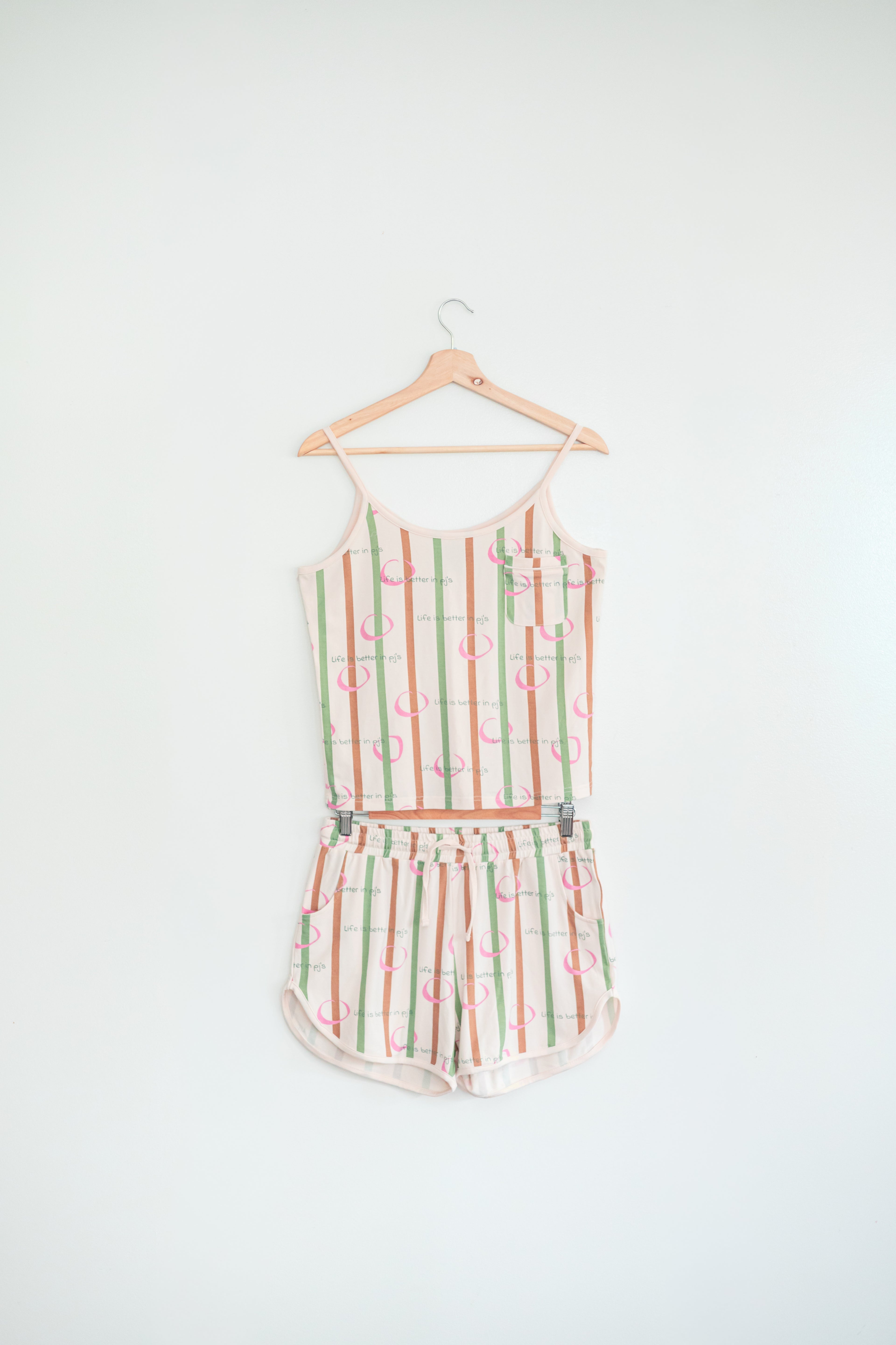 Life is Better in PJ’s, Singlet & Shorts Set