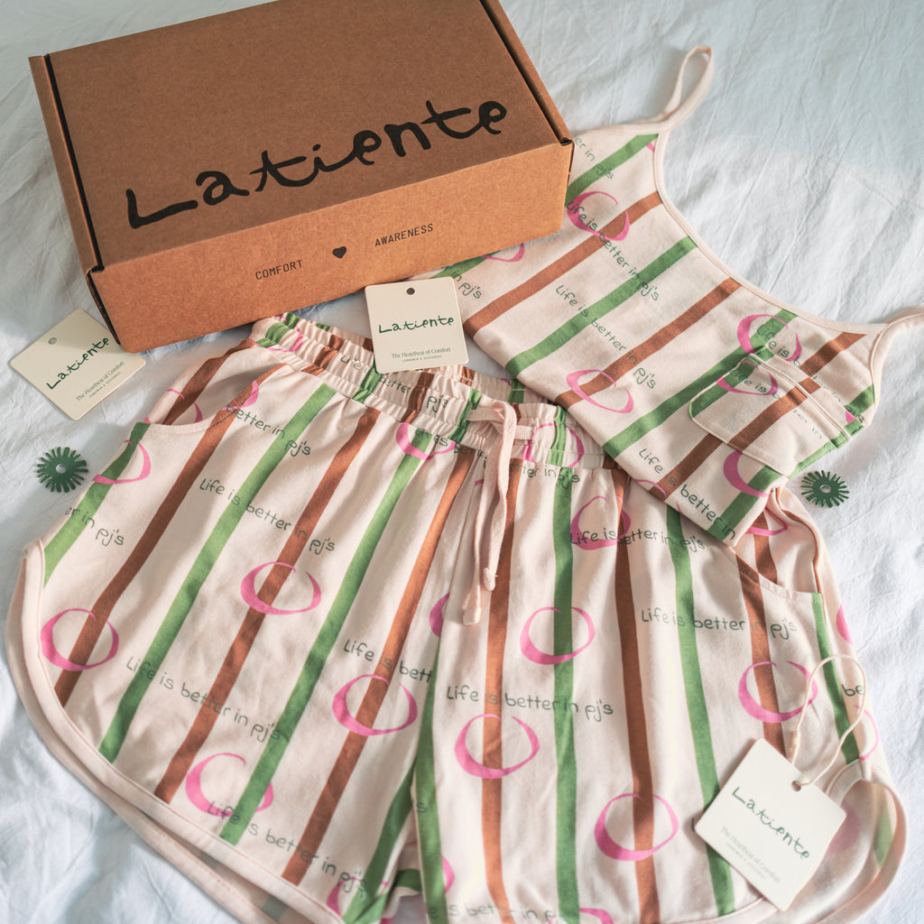 The Gift Set- Life is Better in PJ's Singlet Set x Candle