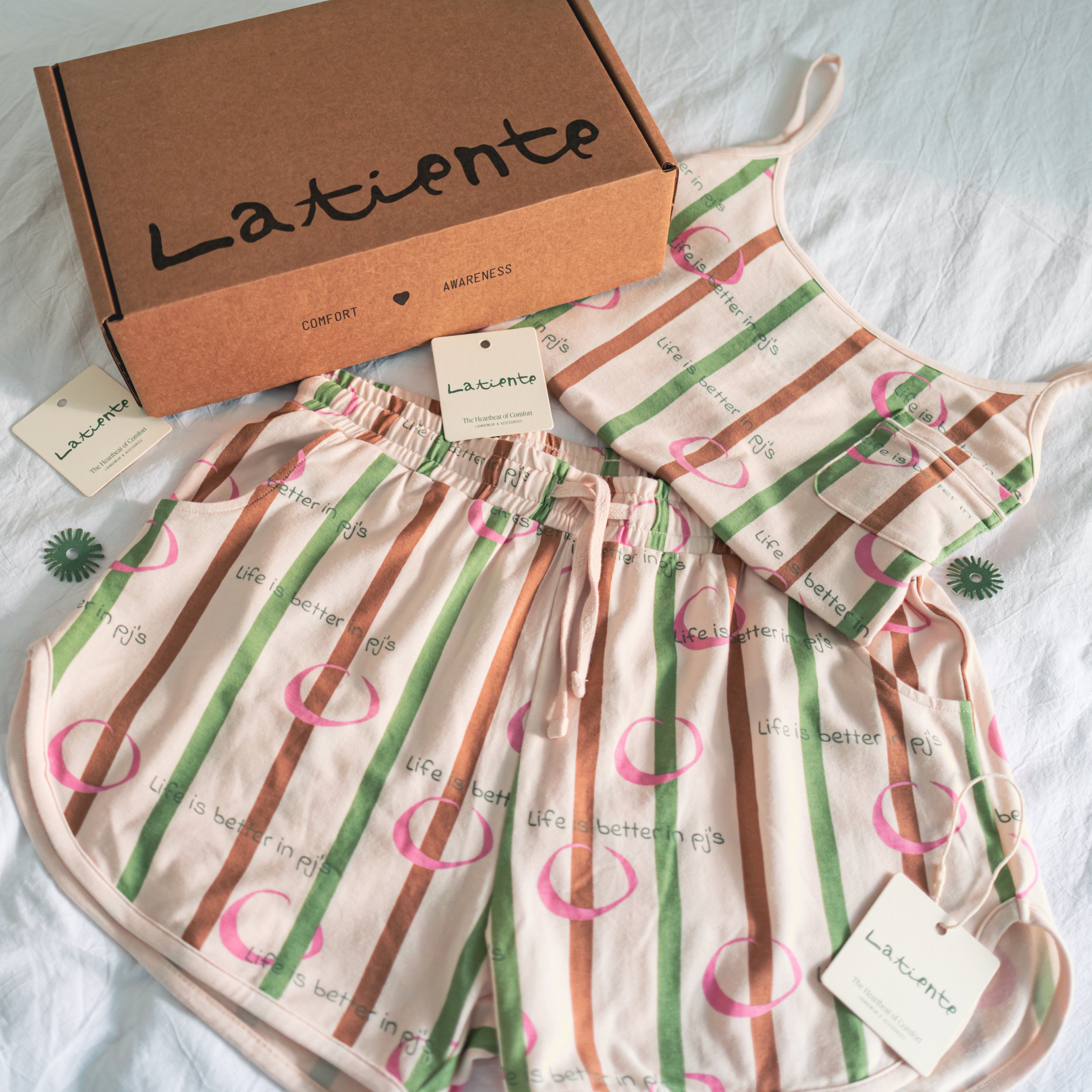 The Gift Set- Life is Better in PJ's Singlet Set x Candle