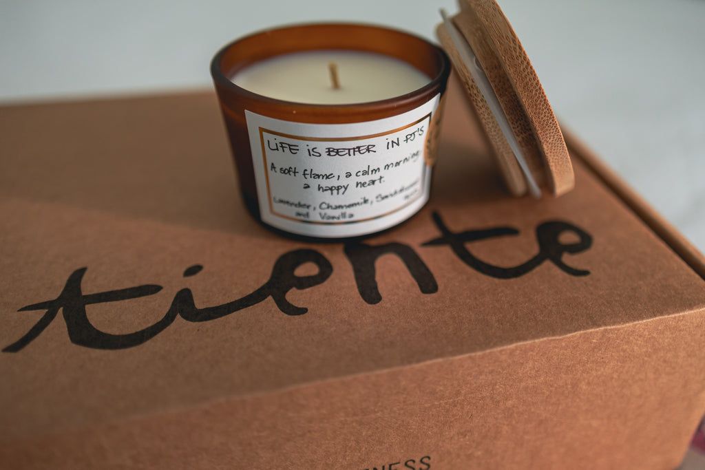 The Gift Set- Life is Better in PJ's Short Sleeve Set x Candle