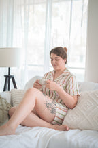 The Gift Set- Life is Better in PJ's Short Sleeve Set x Candle