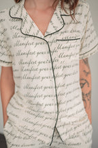 Manifest your Dreams Short Sleeve Top & Short Set